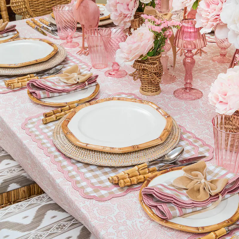 Geometric Bamboo Dinner Plate
